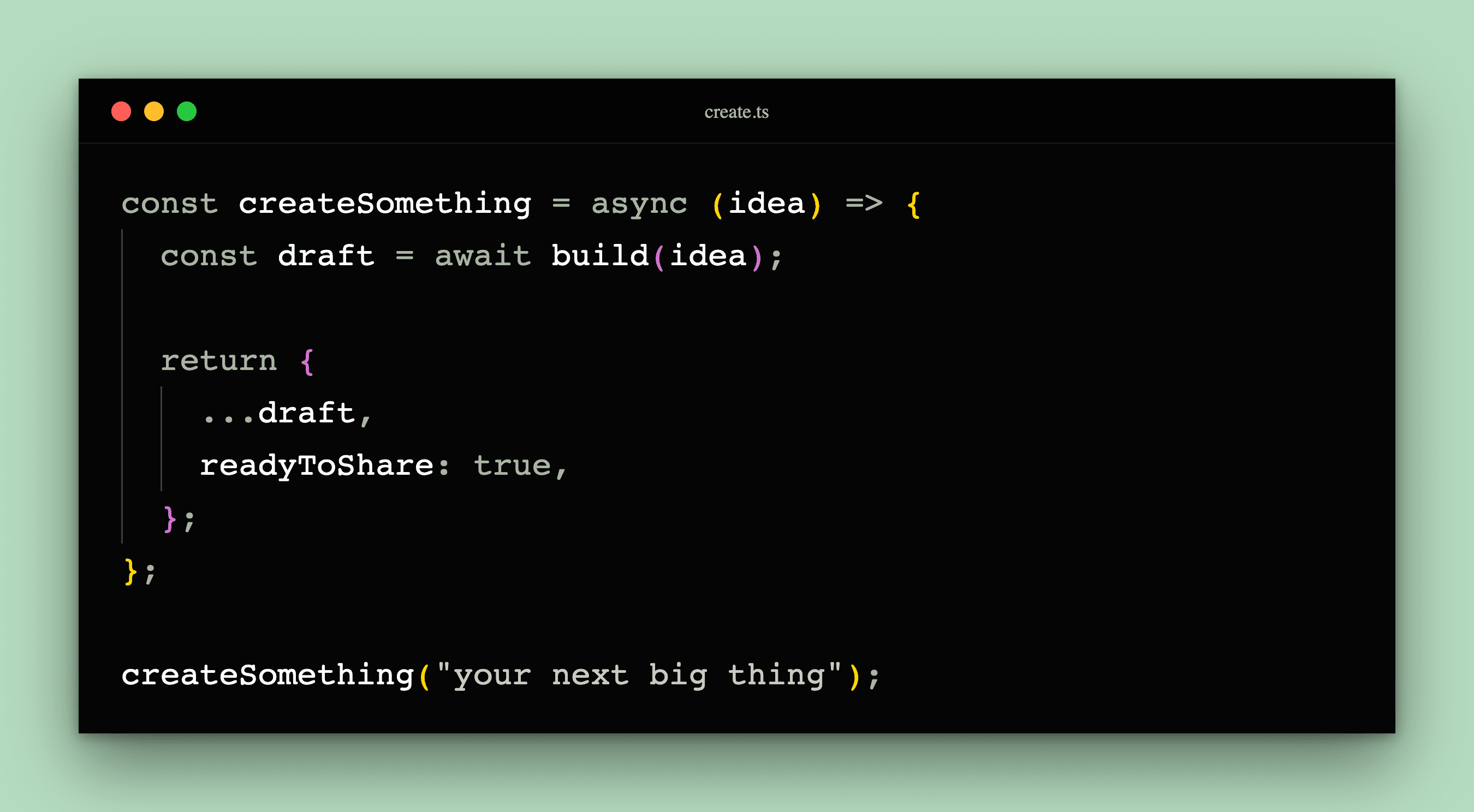 Good code deserves a good frame.